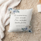 Easter Bible Verse Matthew 28:6 Floral Christian  クッション (ブランケット)