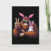 Easter Bigfoot Bunny Funny Easter Day Sasquatch Bo カード (正面)