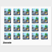 Easter Black Cat Creationarts Square Sticker スクエアシール (シート)