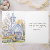 Easter Blessing Watercolor Spring Church Floral カード