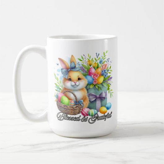 Easter Blessings- Blessed & Grateful Coffee Mug コーヒーマグカップ (左)