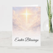 Easter Blessings Christian Cross Sunrise Greeting  カード (正面)