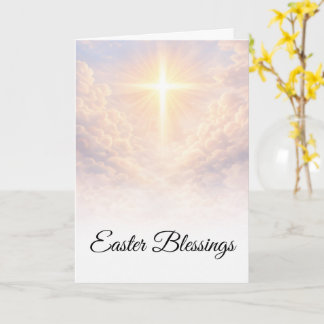 Easter Blessings Christian Cross Sunrise Greeting  カード