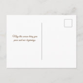 Easter Blessings Christian Dove & Lily Watercolor ポストカード (裏面)