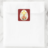 Easter Blessings – Christian Faith Art Autocolante スクエアシール (バッグ)