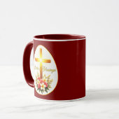 Easter Blessings – Christian Faith Art - caneca マグカップ (正面左)