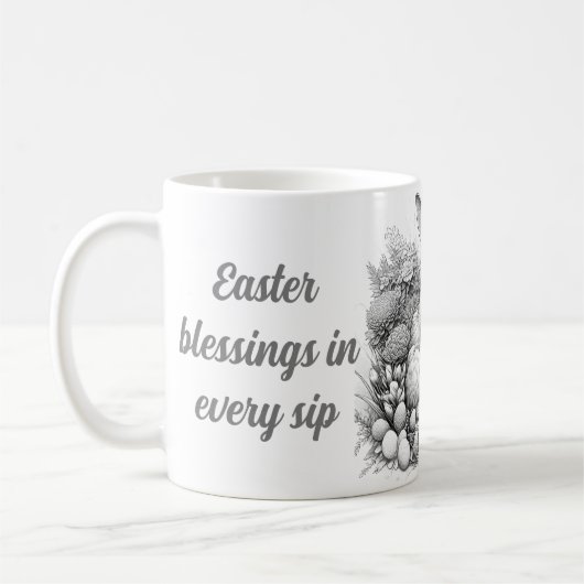 Easter blessings in every sip コーヒーマグカップ (左)