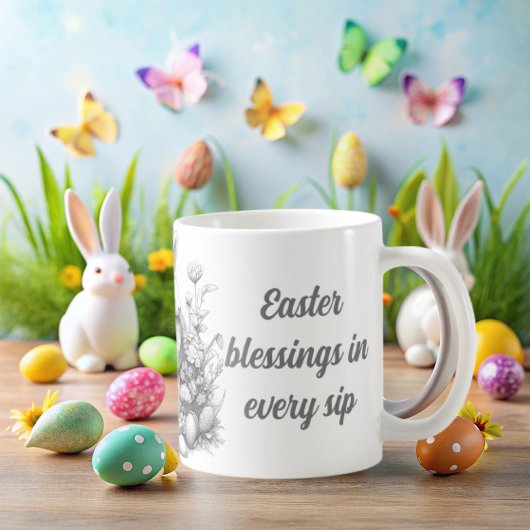 Easter blessings in every sip コーヒーマグカップ