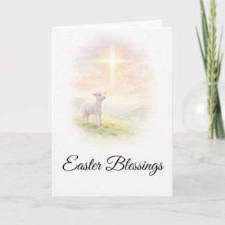 Easter Blessings Lamb of God Christian Easter Card カード