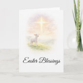 Easter Blessings Lamb of God Christian Easter Gree カード (正面)