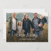 Easter Blessings Modern Christian Family Photo  シーズンカード (正面)