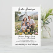 Easter Blessings  Personalized Photo Template シーズンカード (スタンド正面)