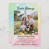 Easter Blessings  Personalized Photo Template シーズンカード (正面/裏面)