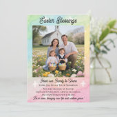 Easter Blessings  Personalized Photo Template シーズンカード (スタンド正面)