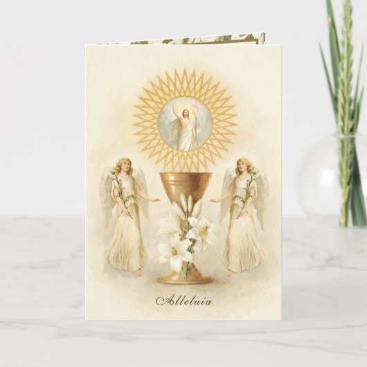 Easter Blessings Priest Chalice Resurrection シーズンカード (正面)