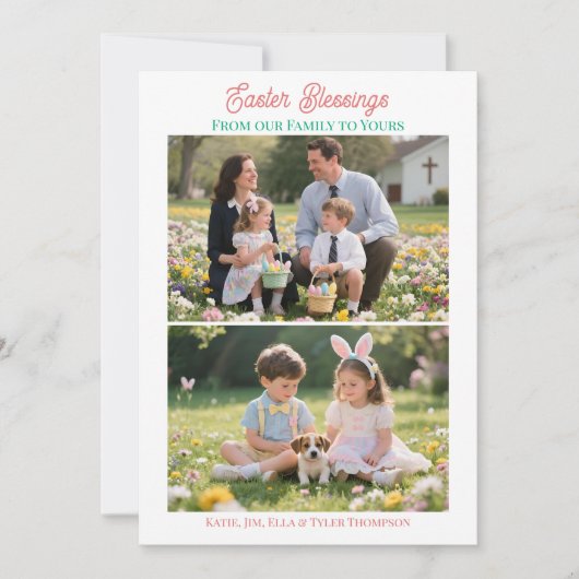 Easter Blessings Religious Photo Template シーズンカード (正面)
