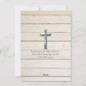 Easter Blessings Rustic Wood Personalized Photo    シーズンカード (裏面)