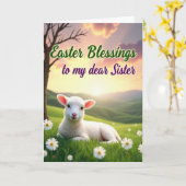Easter Blessings Sister Card カード (黄色い花)