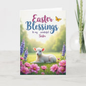 Easter Blessings Sister Spring Card カード (正面)