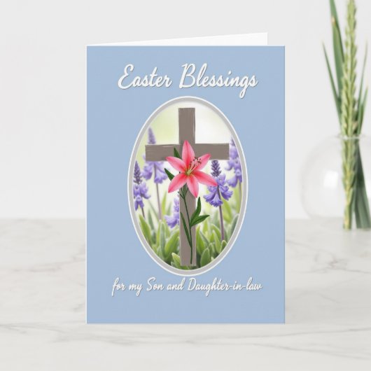 Easter Blessings Son And Law Card カード (正面)