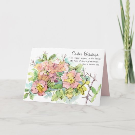 Easter Blessings Song of Solomon Wild Roses カード (正面)