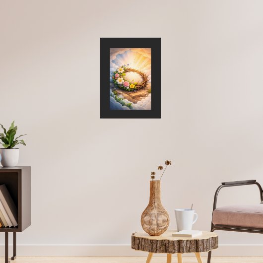 Easter Blooming Crown of Thorns 3D Papercut Art  ポスター (リビング3)