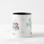 Easter Blue Bunny Personalized Mug マグカップ (中央)