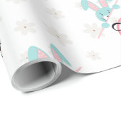 Easter Blue Bunny Wrapping Paper ラッピングペーパー (ロールコーナー)