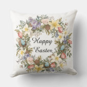  Easter Botanical Watercolor Floral Accent  クッション (裏面)
