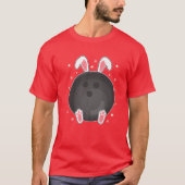 Easter Bowling Ball Bunny Ears Easter Bowling Play Tシャツ (正面)