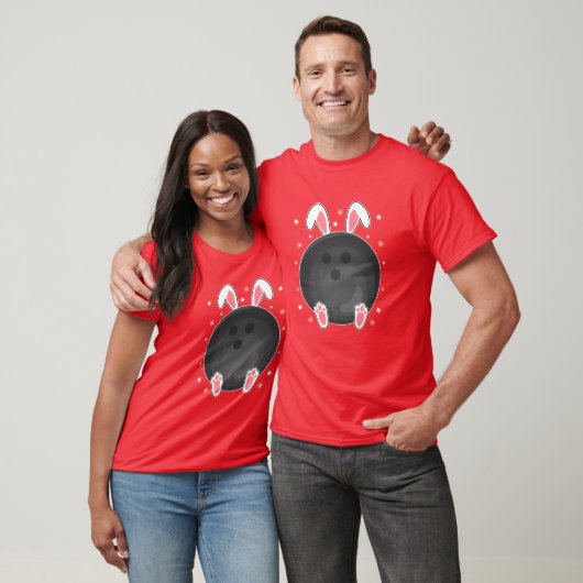 Easter Bowling Ball Bunny Ears Easter Bowling Play Tシャツ (ユニセックス)