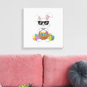 Easter Boys Girls Kids Toddler Bunny Rabbit Easter キャンバスプリント (インサイチュ (リビング))