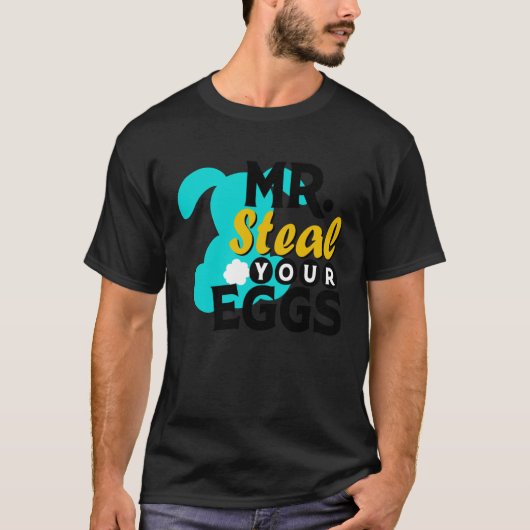 Easter Boys Toddlers Mr Steal Your Eggs  Spring Hu Tシャツ (正面)