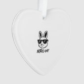 Easter Bruh Bunny Sunglasses Funny Meme Men Boys K オーナメント (正面)
