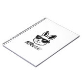 Easter Bruh Bunny Sunglasses Funny Meme Men Boys K ノートブック (左側)