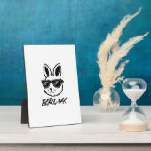 Easter Bruh Bunny Sunglasses Funny Meme Men Boys K フォトプラーク (側面)