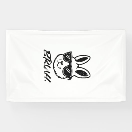 Easter Bruh Bunny Sunglasses Funny Meme Men Boys K 横断幕 (横)