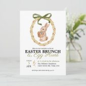 Easter Brunch and Egg Hunt Bunny Floral Invitation 招待状 (スタンド正面)
