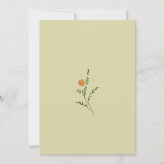 Easter Brunch and Egg Hunt Bunny Floral Invitation 招待状 (裏面)