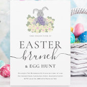 Easter Brunch and Egg Hunt Cute Bunny 招待状