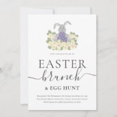 Easter Brunch and Egg Hunt Cute Bunny 招待状 (正面)
