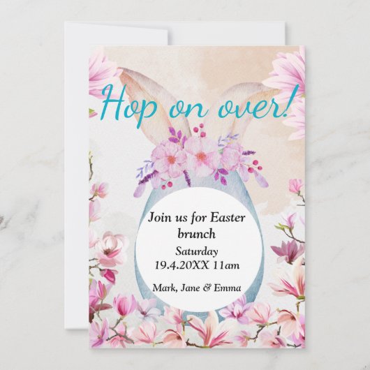 Easter brunch easter egg photo 招待状 (裏面)