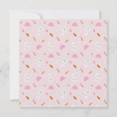 Easter Brunch & Egg Hunt Floral Watercolor Bunny  招待状 (裏面)