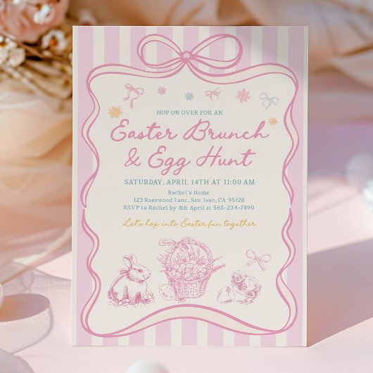 Easter Brunch & Egg Hunt Invitation 招待状