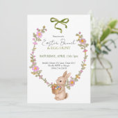 Easter Brunch & Egg Hunt Party Bunny Invitation  招待状 (スタンド正面)