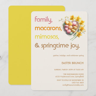 Easter Brunch Invitation Floral Spring Party  招待状