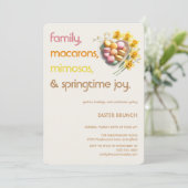 Easter Brunch Invitation Floral Spring Party  招待状 (スタンド正面)