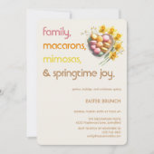 Easter Brunch Invitation Floral Spring Party  招待状 (正面)