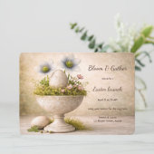 Easter Brunch Invitation Minimal Floral Spring 招待状 (スタンド正面)