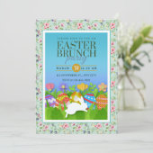 Easter Brunch Party – Colorful Bunny & Eggs 招待状 (スタンド正面)